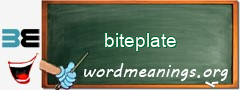 WordMeaning blackboard for biteplate